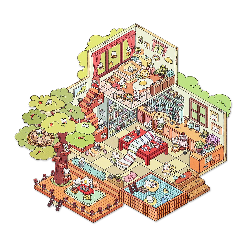 BUNNY'S COZY TWO-STORY VILLA