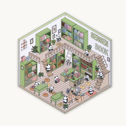PANDA'S TWO STORY LIBRARY