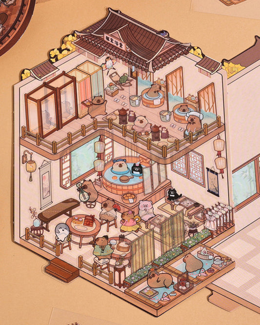 CAPYBARA'S TWO-STORY MINI HOT SPRING INN